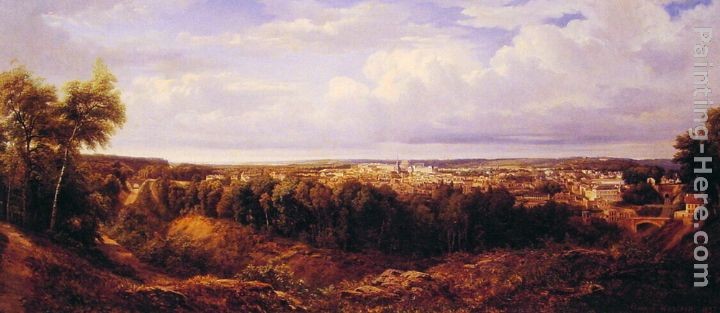 Edouard Jean Marie Hostein View of the City of Lyon